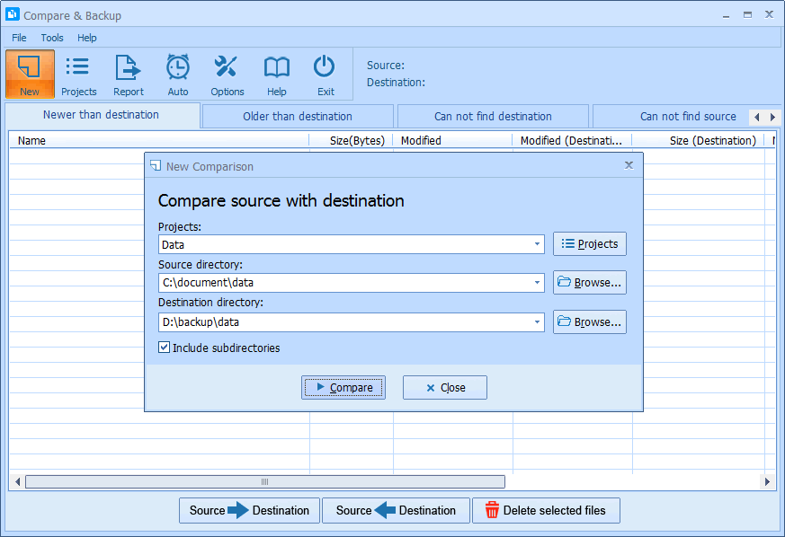 Screenshot for Compare & Backup 5.0